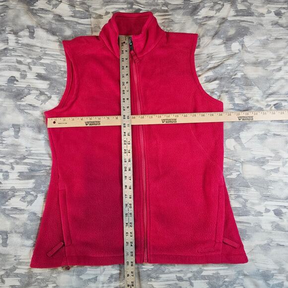 Cabela's Pink Fleece Full Vest Zip Pockets Turtleneck Women's size Large Gift - Picture 5 of 6